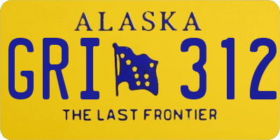 AK license plate GRI312