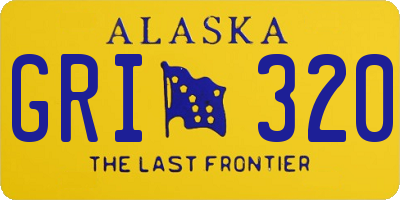 AK license plate GRI320