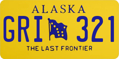 AK license plate GRI321