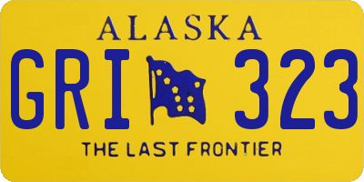 AK license plate GRI323