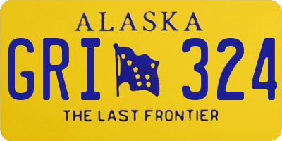 AK license plate GRI324