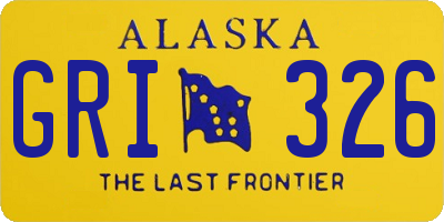 AK license plate GRI326