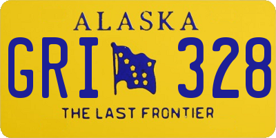 AK license plate GRI328