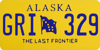 AK license plate GRI329