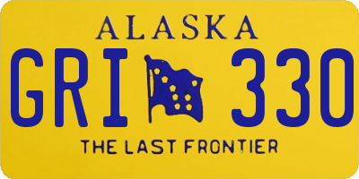 AK license plate GRI330