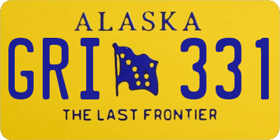 AK license plate GRI331