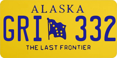 AK license plate GRI332