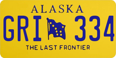 AK license plate GRI334