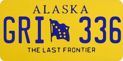 AK license plate GRI336
