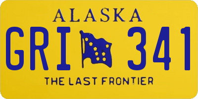 AK license plate GRI341