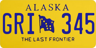 AK license plate GRI345