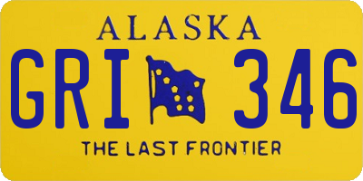 AK license plate GRI346