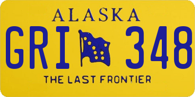 AK license plate GRI348