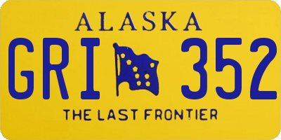 AK license plate GRI352