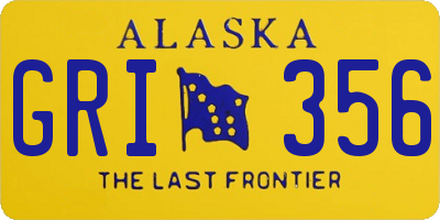 AK license plate GRI356