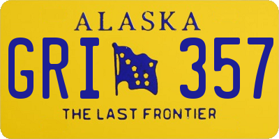 AK license plate GRI357