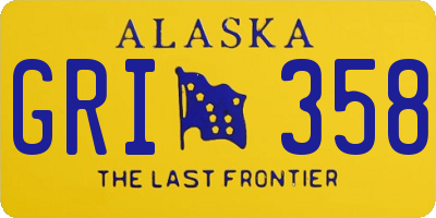 AK license plate GRI358