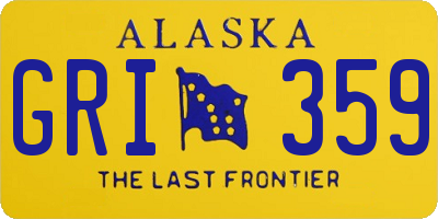 AK license plate GRI359