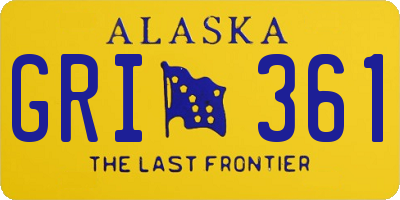 AK license plate GRI361