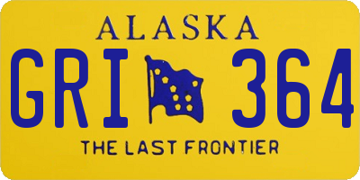 AK license plate GRI364