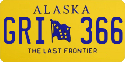 AK license plate GRI366