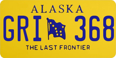 AK license plate GRI368