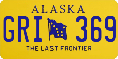 AK license plate GRI369