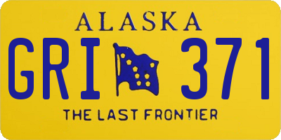 AK license plate GRI371