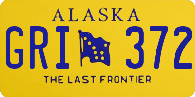 AK license plate GRI372