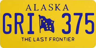 AK license plate GRI375