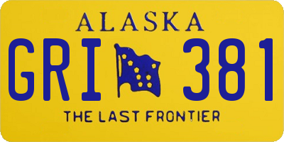 AK license plate GRI381