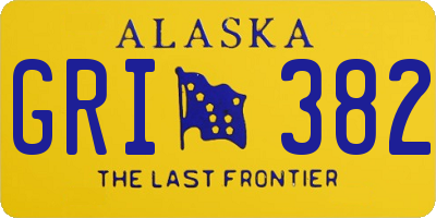 AK license plate GRI382