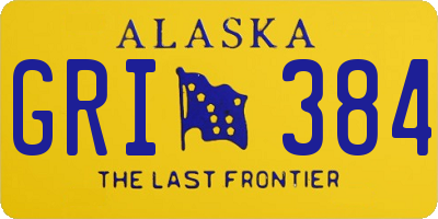 AK license plate GRI384