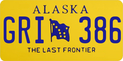 AK license plate GRI386