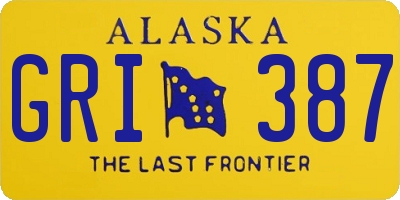 AK license plate GRI387