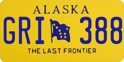 AK license plate GRI388