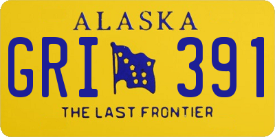 AK license plate GRI391