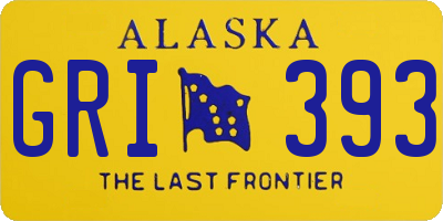 AK license plate GRI393