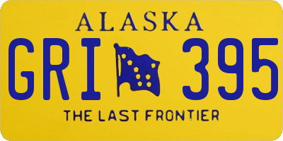 AK license plate GRI395