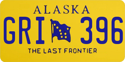 AK license plate GRI396