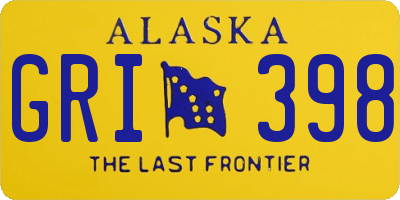 AK license plate GRI398