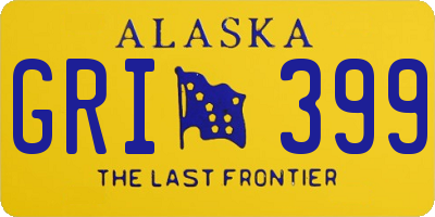 AK license plate GRI399