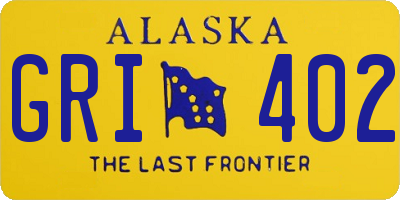 AK license plate GRI402