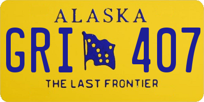 AK license plate GRI407