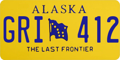 AK license plate GRI412