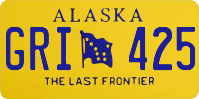 AK license plate GRI425
