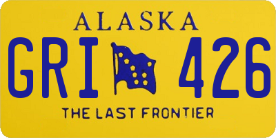 AK license plate GRI426