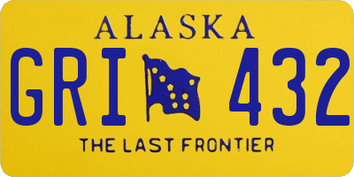 AK license plate GRI432