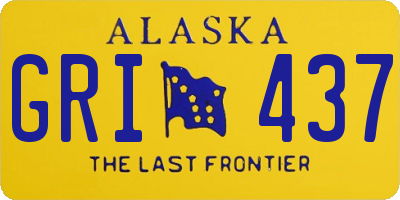 AK license plate GRI437