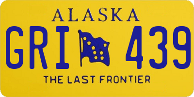 AK license plate GRI439
